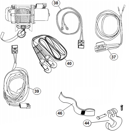 Запчасти для лебедки WARN RT15 Portable